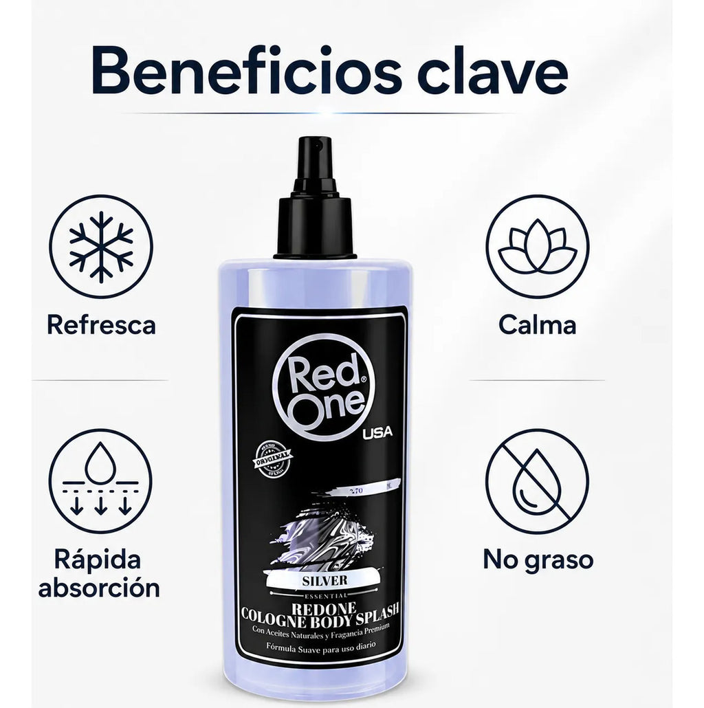 After Shave Ligero Rápida Absorción Red One Silver 400 Ml