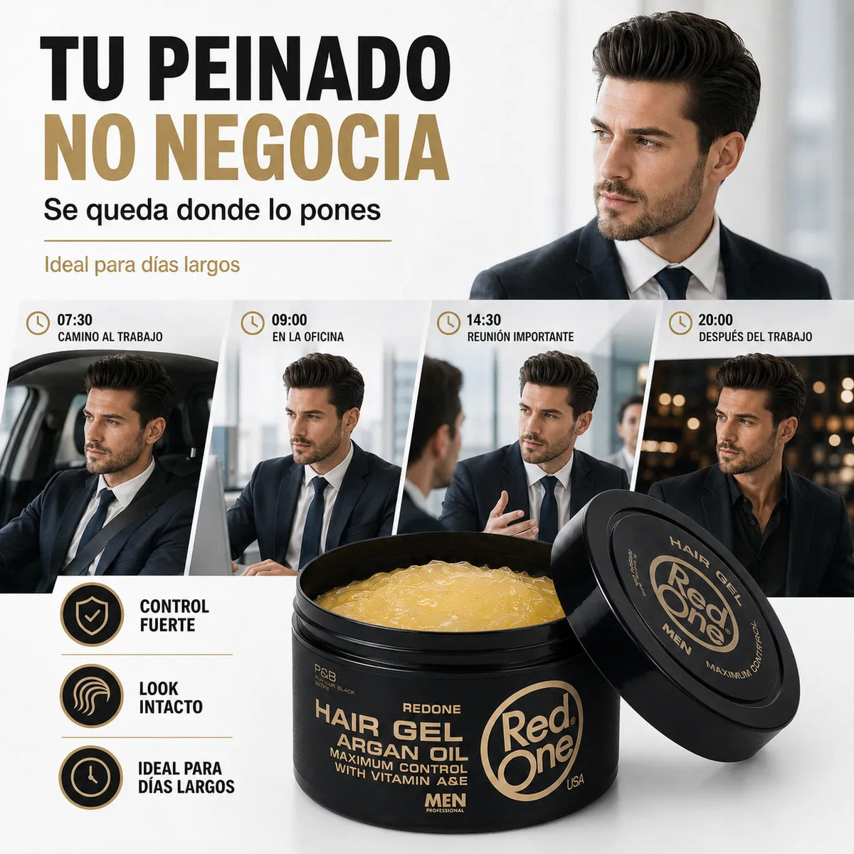 Hair Gel Fijador Red One Argan - 400 Ml
