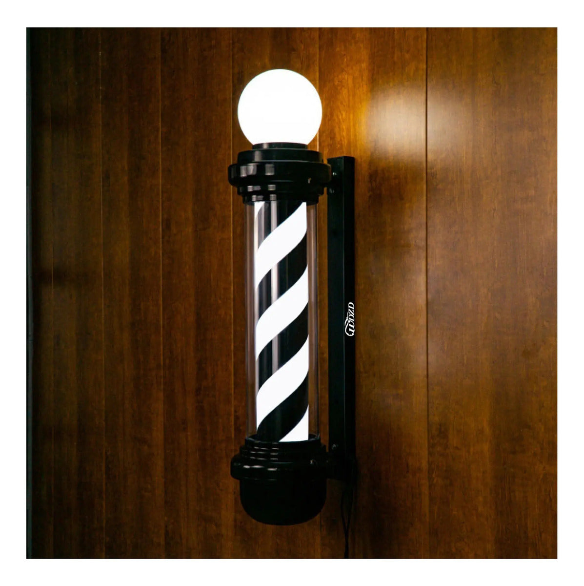 Poste de Barbería Profesional Giratorio 88cm - Luz LED Tricolor Clásica