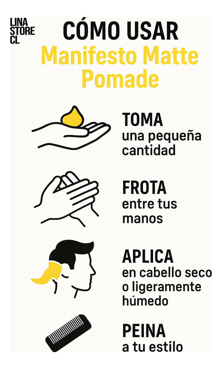 Cera Immortal Infuse Manifesto Matte Pomade - Fijación Fuerte y Acabado Mate 150ml