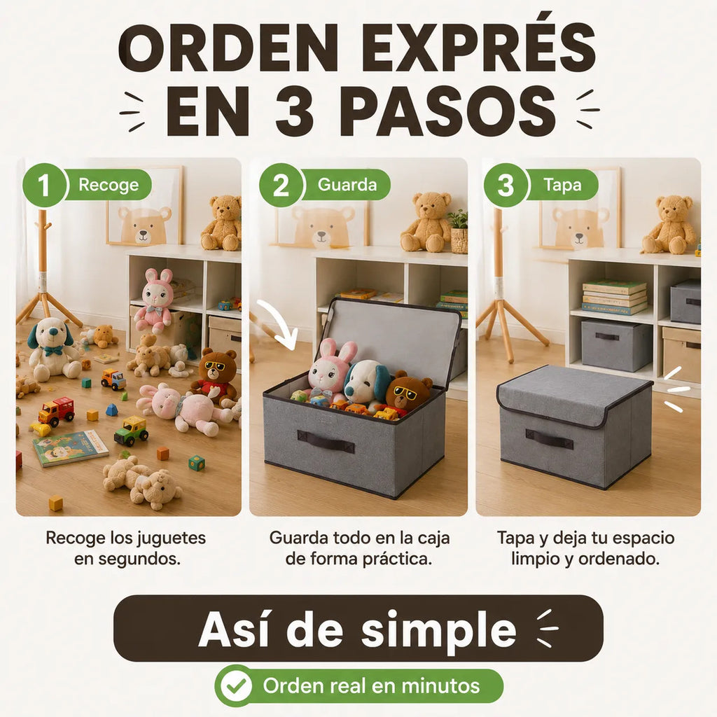 Cajas Organizadoras Plegables Pack 4 Closet Ropa Accesorios