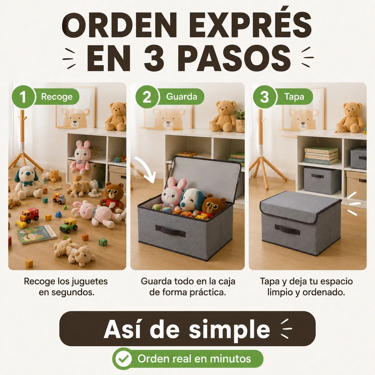 Cajas Organizadoras Plegables Pack 4 Closet Ropa Accesorios