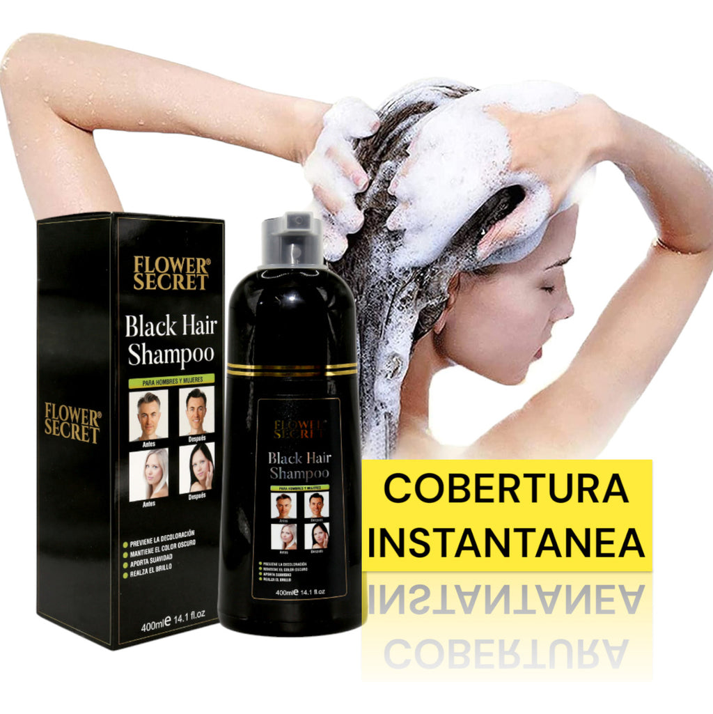Shampoo Matizador Negro 400ml - Pigmento Natural para Cabello y Barba