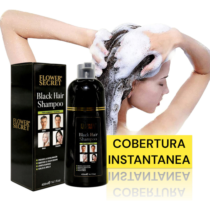 Shampoo Matizador Negro 400ml - Pigmento Natural para Cabello y Barba