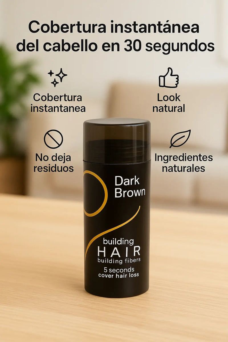 Pack Polvo Disimulado Calvicie Fibra Capilar + Bomba Spray