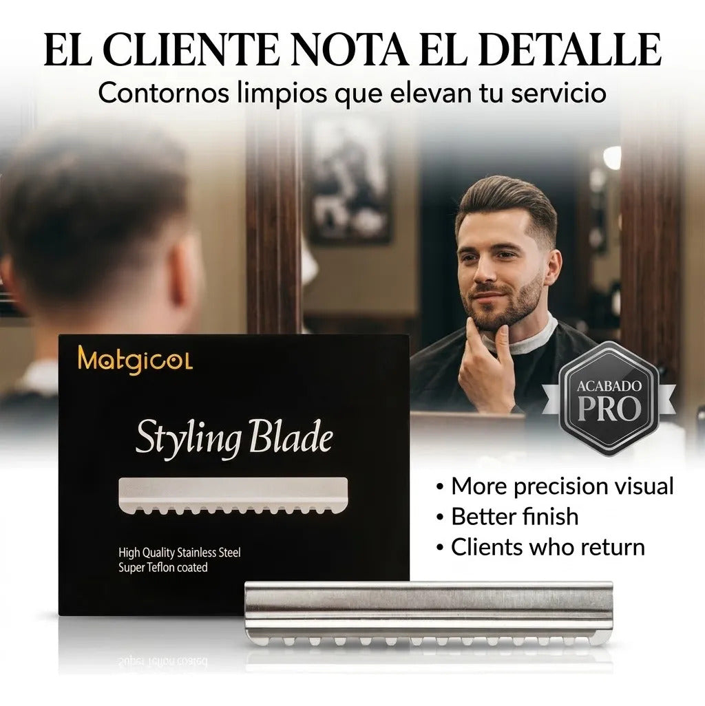 10 Cuchilla Navajas Styling Blade Hoja Dentada Perfilado L