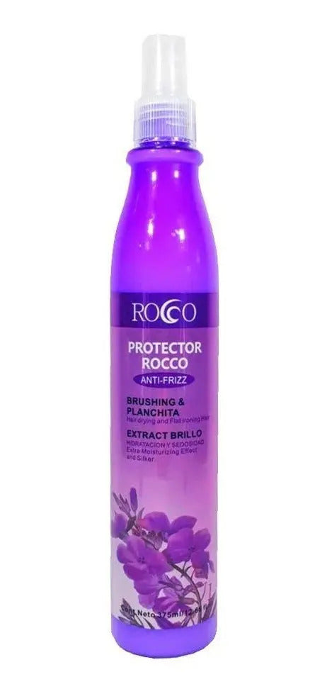 Protector Térmico Capilar Rocco Morado 375ml - Anti Frizz y Humedad