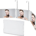 Espejo Triple Con Luz Led Para Auto Corte Barberia 3 Angulos