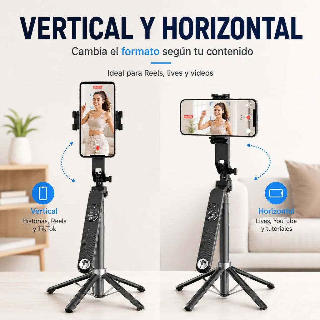 Tripode Inteligente Celular C12 Reels Facial 360 - 1,8m