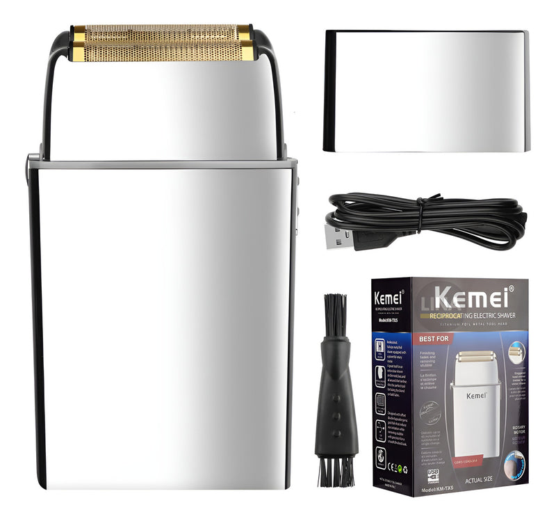 Afeitadora Profesional Kemei KM-TX5 Impermeable: Shaver de Titanio Hipolergénico