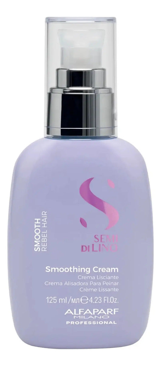 Pack Alfaparf Semi Di Lino Smooth Profesional - Shampoo, Acondicionador y Crema Disciplinante
