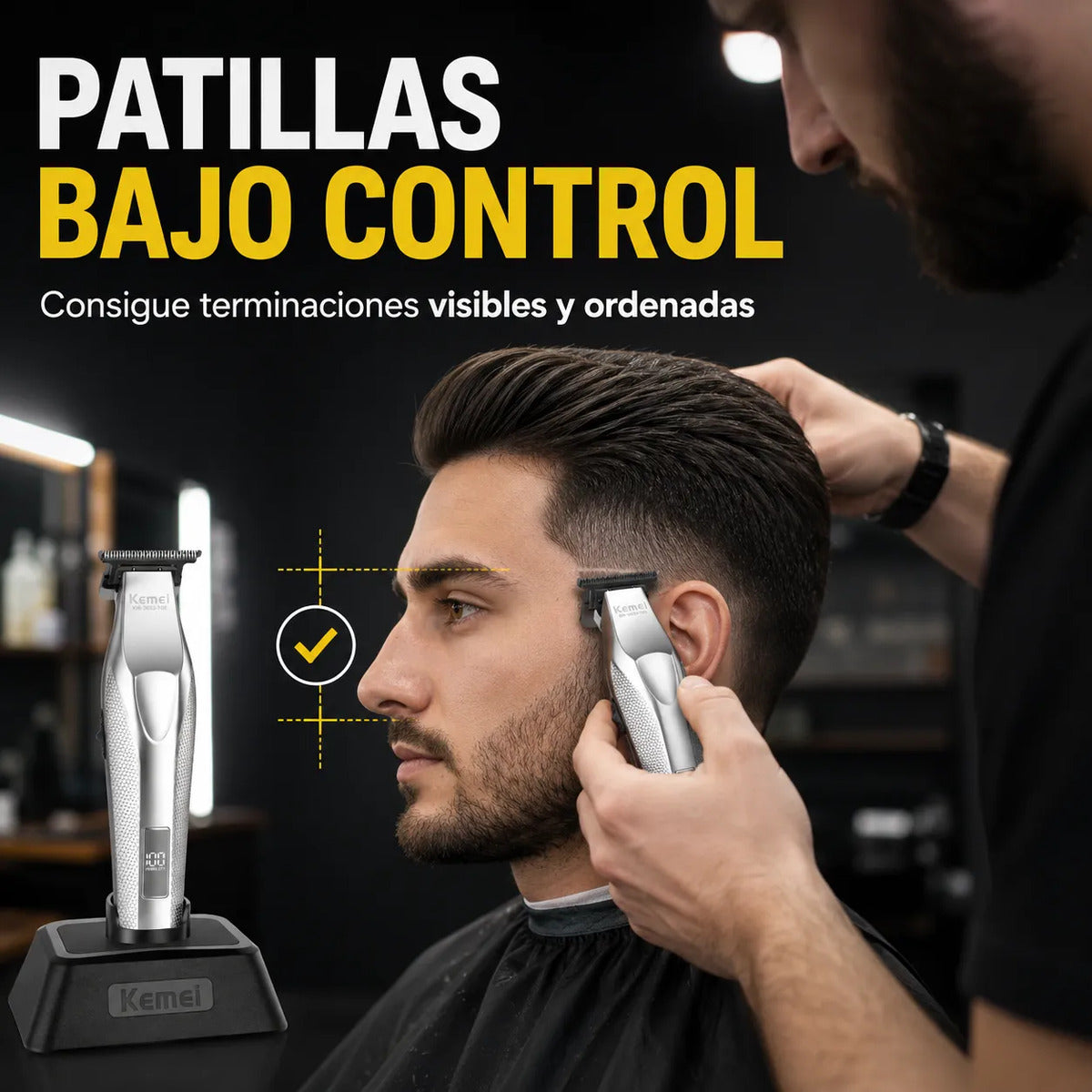 Cortadora De Pelo Hombre Para Contornos Cuchilla T KemeI KM-3023