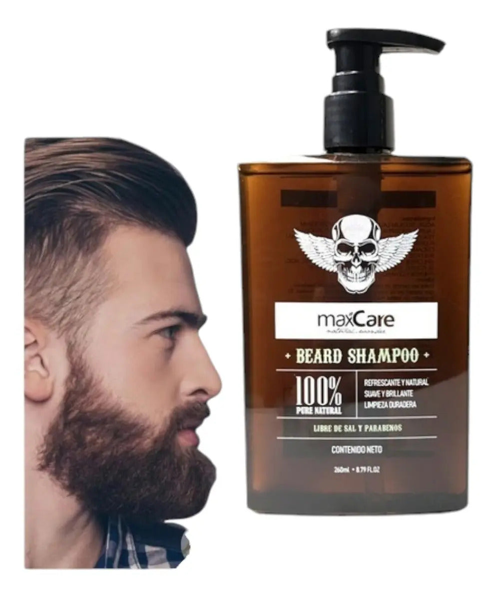 Pack de Cuidado para Barba Profesional - Aceite, Bálsamo y Cepillo de Madera