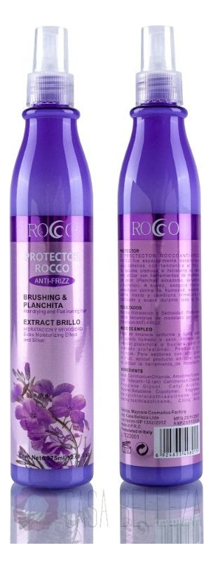 Protector Térmico Capilar Rocco Morado 375ml - Anti Frizz y Humedad