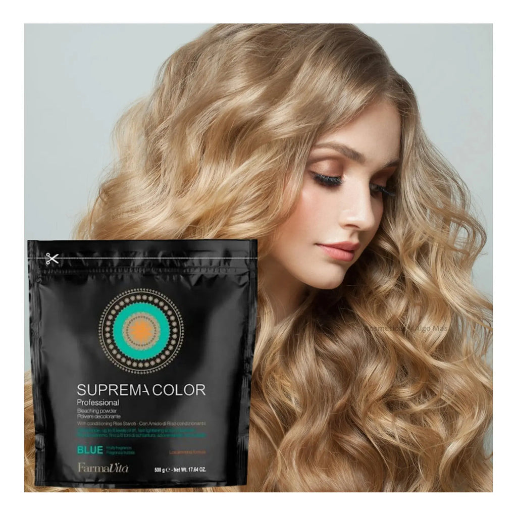 Decolorante Farmavita Suprema Color Azul 30g Profesional Cabello