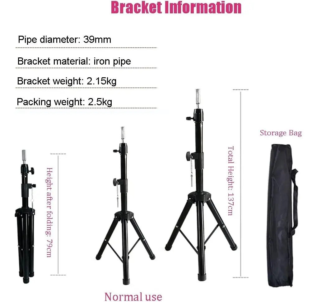 Soporte Trípode Profesional para Cabeza Técnica - Ajustable hasta 130cm