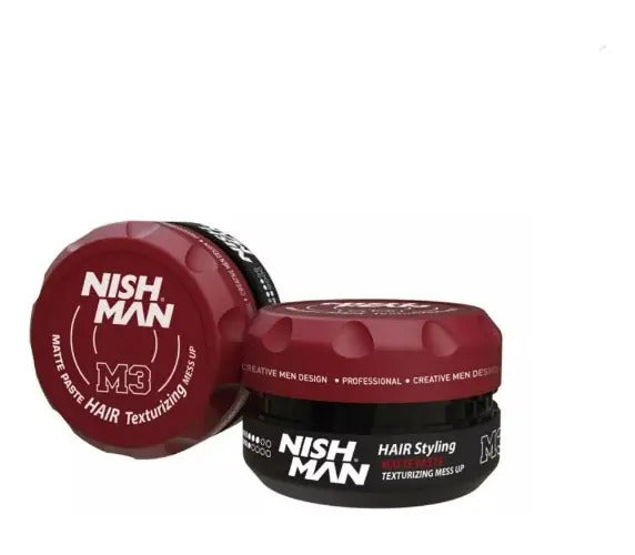 Cera Nishman M3 Matte Paste 100ml - Texturizante de Fijación Fuerte y Acabado Mate