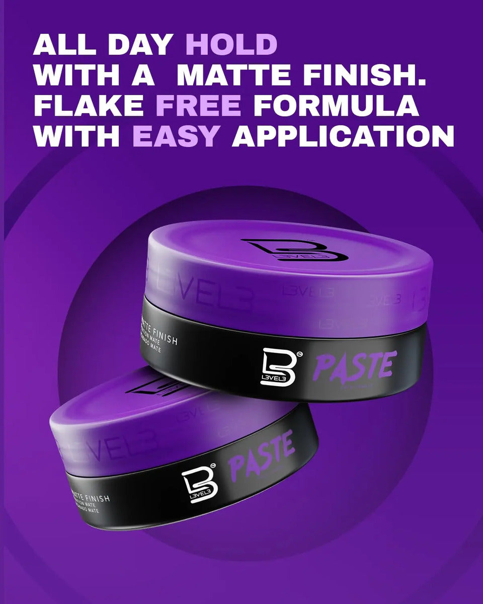Pasta de Peinar Level 3 Matte Finish - Cera Fijadora Mate Profesional 150g