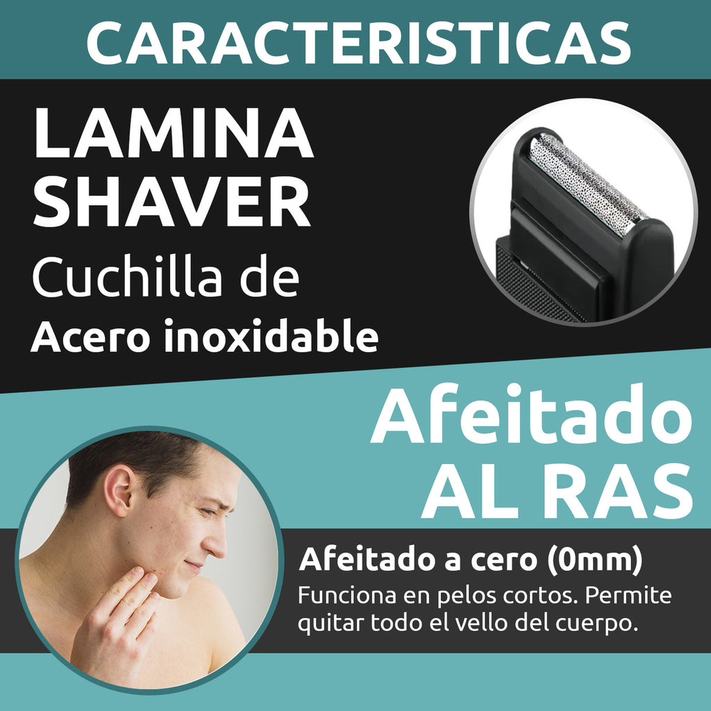 Máquina Rasuradora Inalámbrica VGR V-376 Profesional Recargable Negra