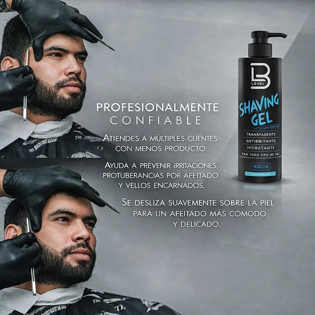 Gel De Afeitado Transparente Level3 Ice Profesional 500ml