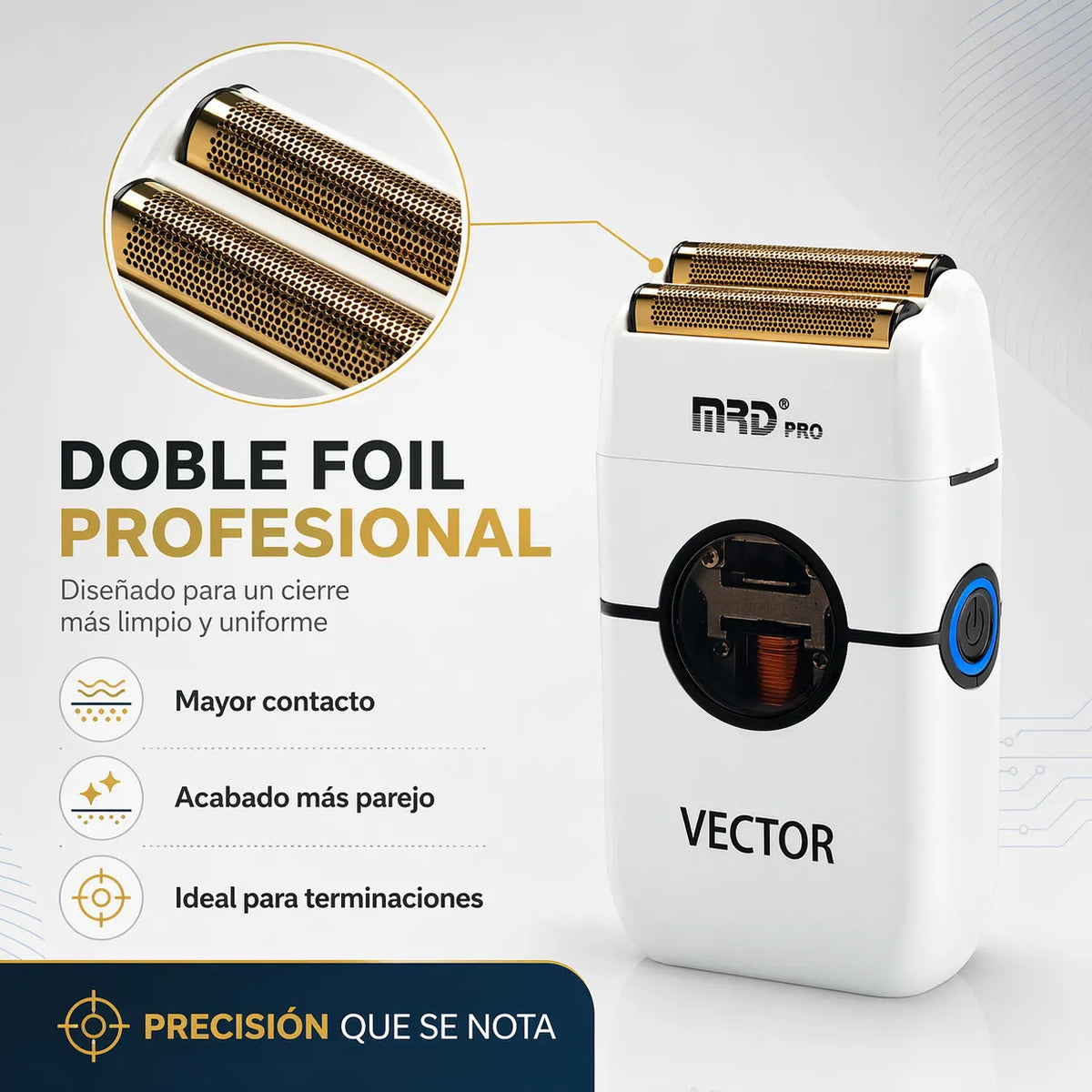 Cortadora De Pelo Mrd Shaver Profesional 13.000rpm White