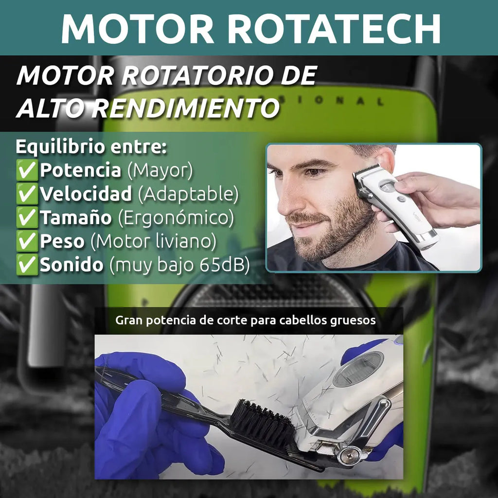 Máquina VGR V-880C Clipper Profesional 7200 RPM Motor BLDC Cerámica