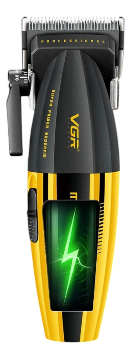 Máquina Cortar Pelo VGR V-285 Profesional 9000RPM Muscular Amarilla