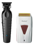 Kit de Terminación Profesional Kemei: Trimmer KM-2299 + Shaver KM-3382