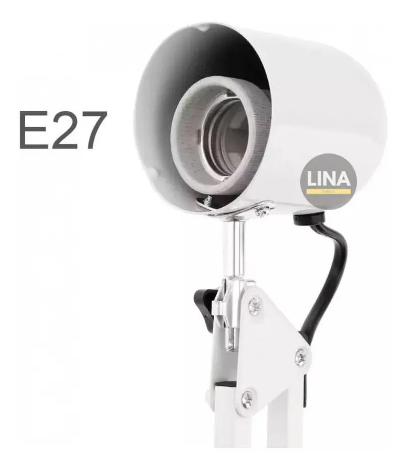 Lámpara de Escritorio Profesional con Brazo Flexible y Altura Extra de 84cm