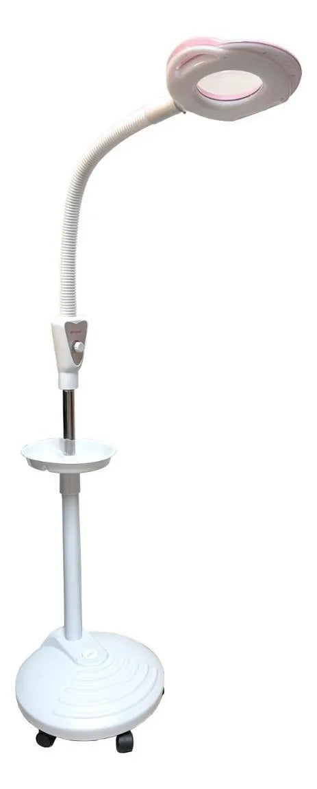 Lámpara Luz Fría Lupa Led Con Pedestal Trabajo Cómodo Altura Podologia Estetica Barberia