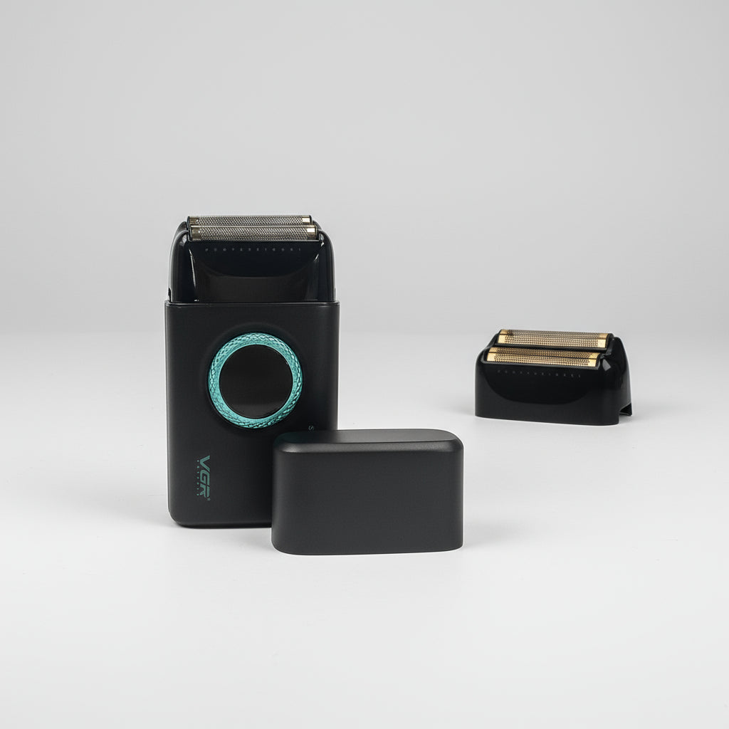 Cabezal Repuesto Shaver VGR V-377 Doble Hoja Titanio Negro
