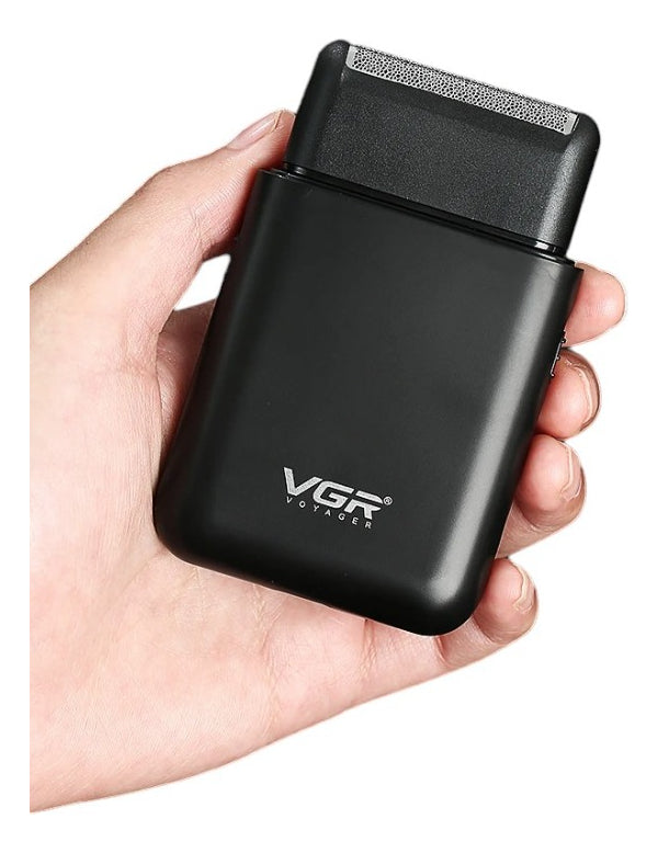 Máquina Rasuradora Inalámbrica VGR V-390 Negra Profesional Recargable