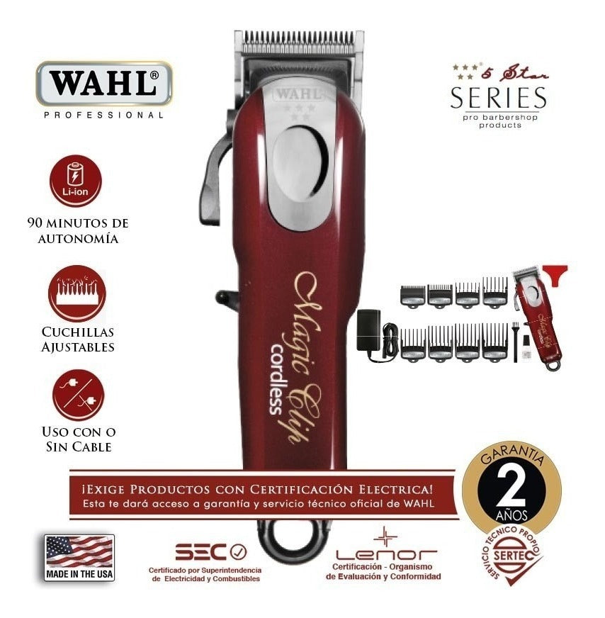 Maquina Wahl Magic Clip Cordless 5 Star | Cortapelo Profesional Inalámbrica