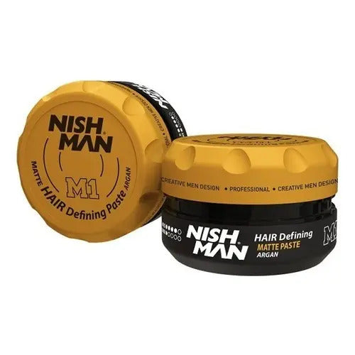 Cera Nishman M1 Matte Paste con Argán - Fijación Fuerte y Acabado Mate 100ml