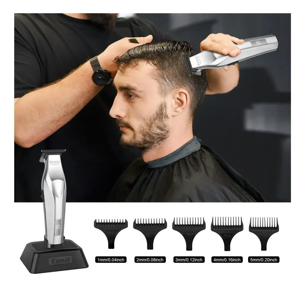Cortadora De Pelo Hombre Para Contornos Cuchilla T KemeI KM-3023
