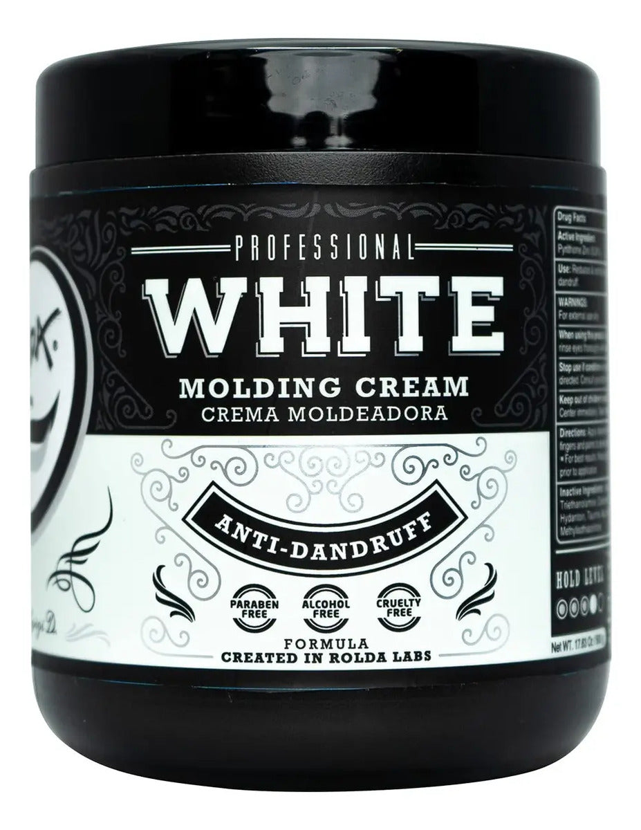 Crema Moldeadora Anticaspa Rolda White 1kg - Fijación Media y Brillo Natural