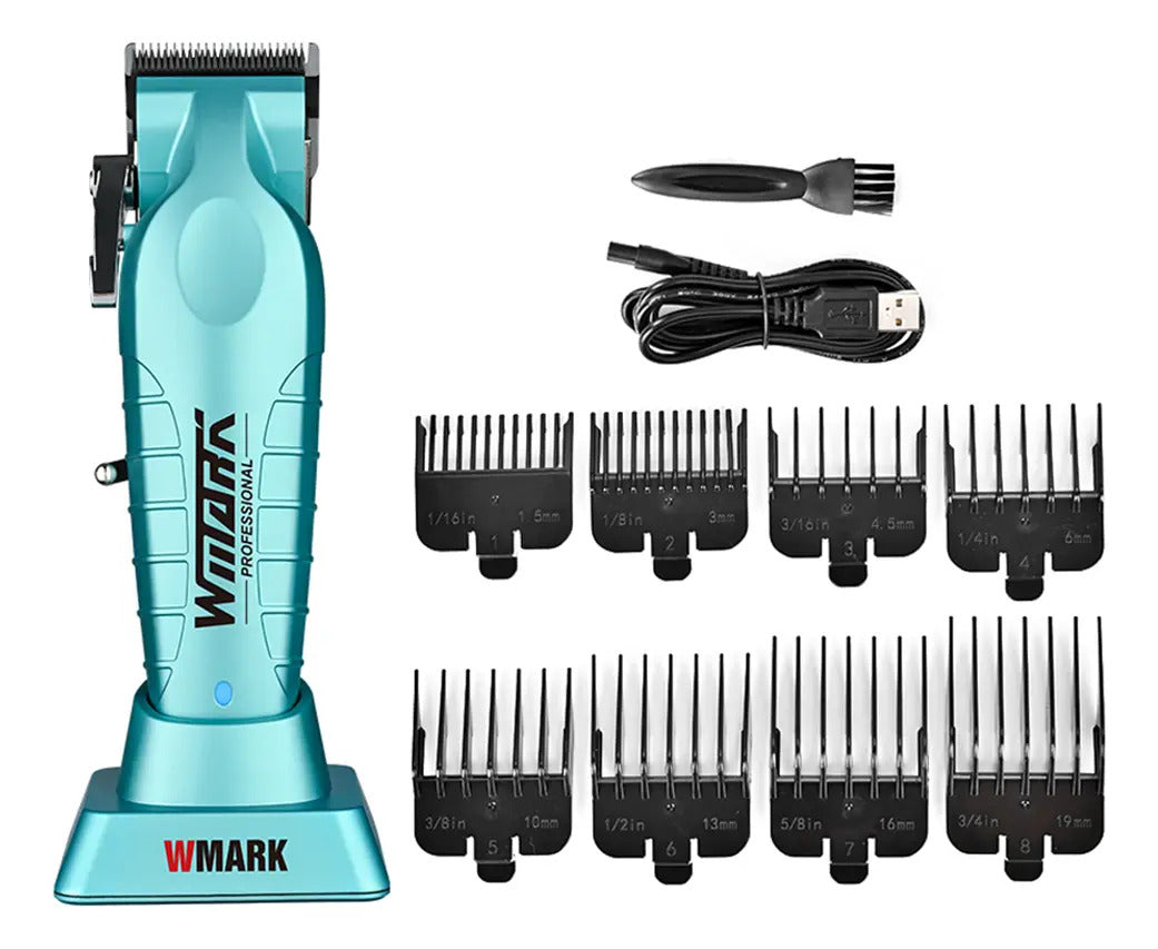 Máquina Profesional Wmark NG-133 Azul | Clipper Inalámbrica 8500 RPM