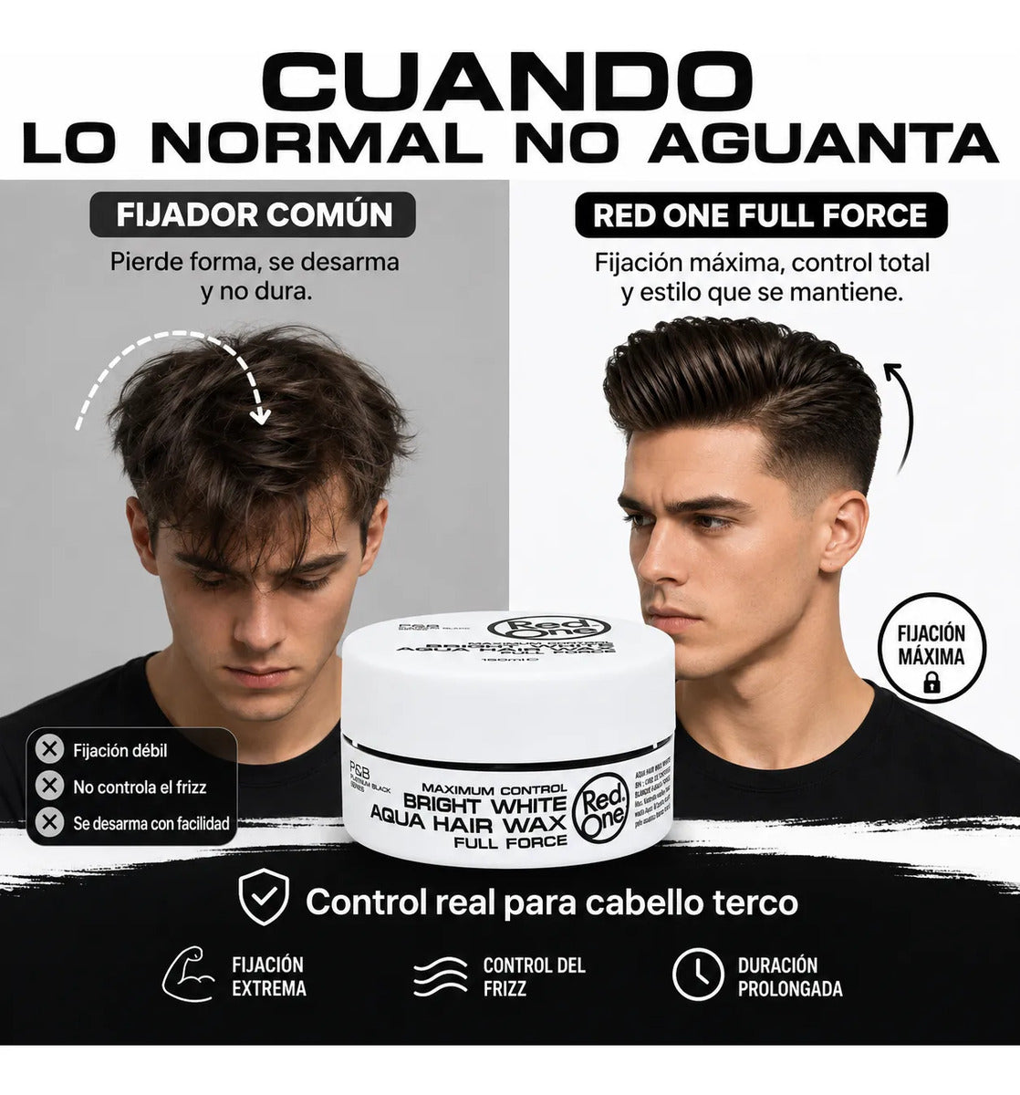 Cera Capilar Red One Bright White Control Fuerte 150ml