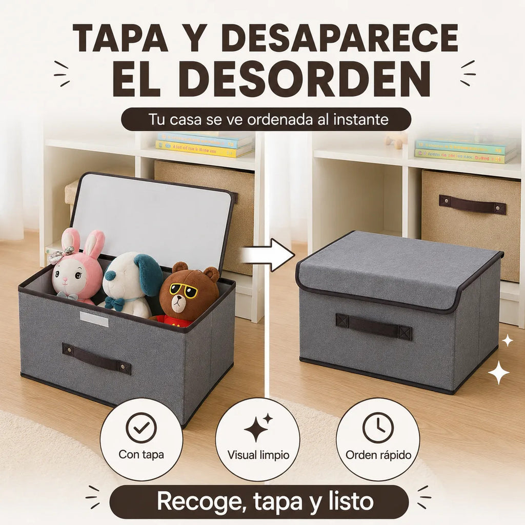 Cajas Organizadoras Plegables Pack 4 Closet Ropa Accesorios