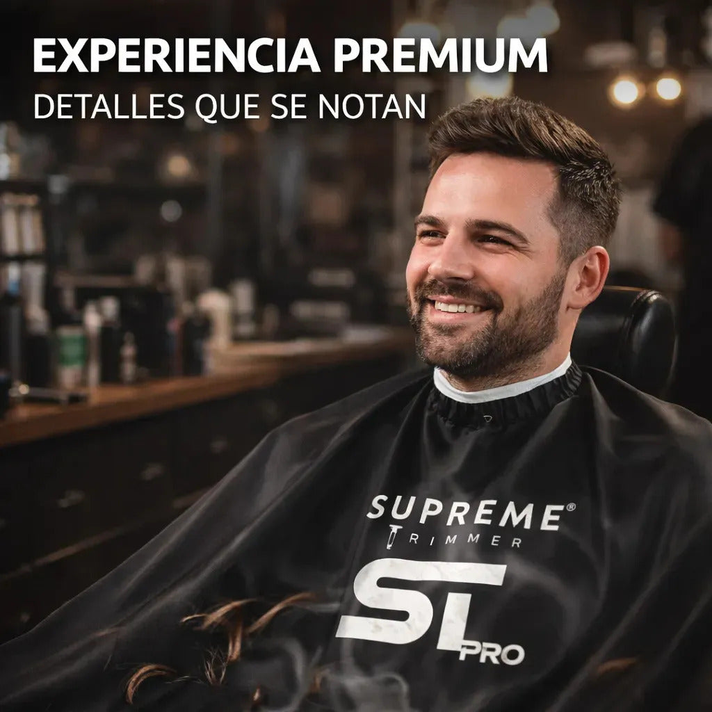 Capa De Barberia Antiestatica Sin Pelos Pegados Corte Limpio