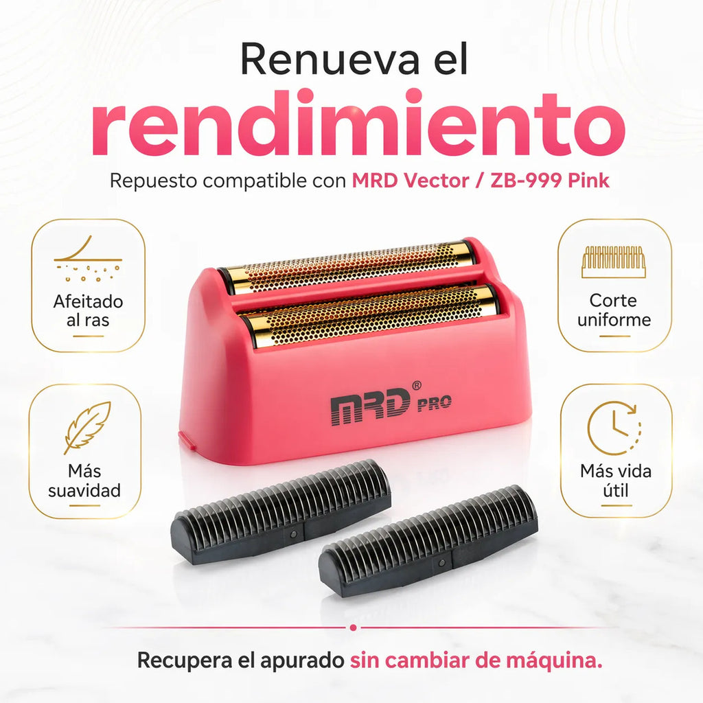 Repuesto Shaver Mrd Vector Zb-999 Cabezal Maya Cuchilla Rosa