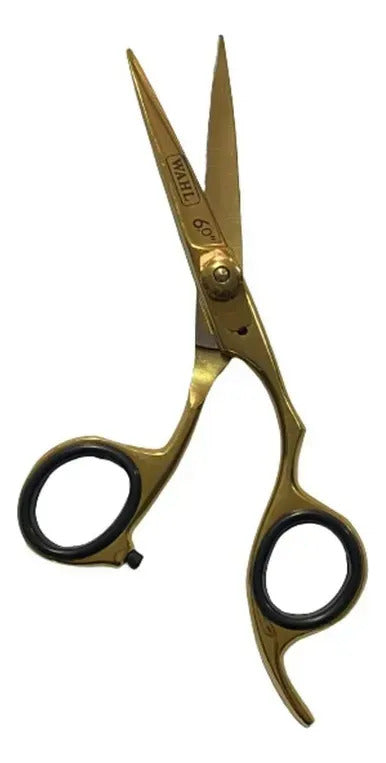 Tijera Profesional 6,0 Filo Navaja Para Corte Dorada Wahl