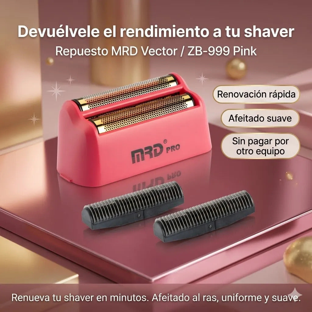 Repuesto Shaver Mrd Vector Zb-999 Cabezal Maya Cuchilla Rosa