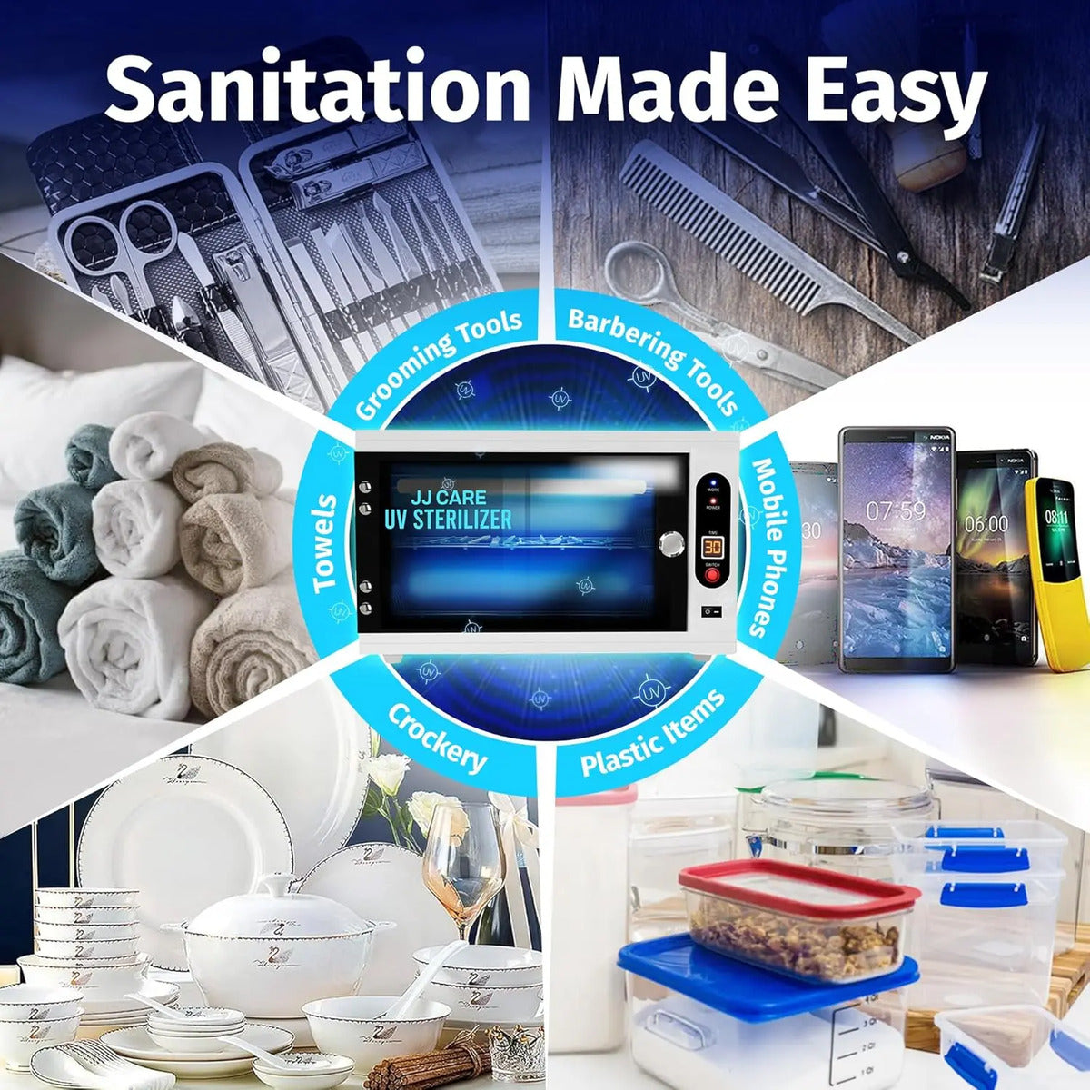 Esterilizador UV Profesional de 8 Litros - Sanitizador de Herramientas de Barbería