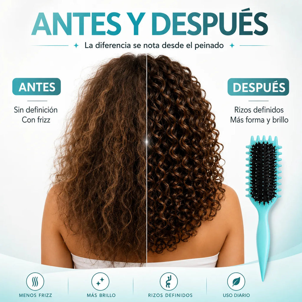 Cepillo Rizos Ondulados Define Acomoda Forma