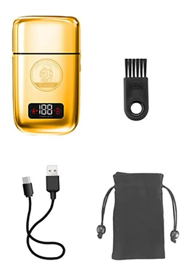 Afeitadora Eléctrica Profesional Kemei Gold - Shaver Inalámbrica de Alta Precisión