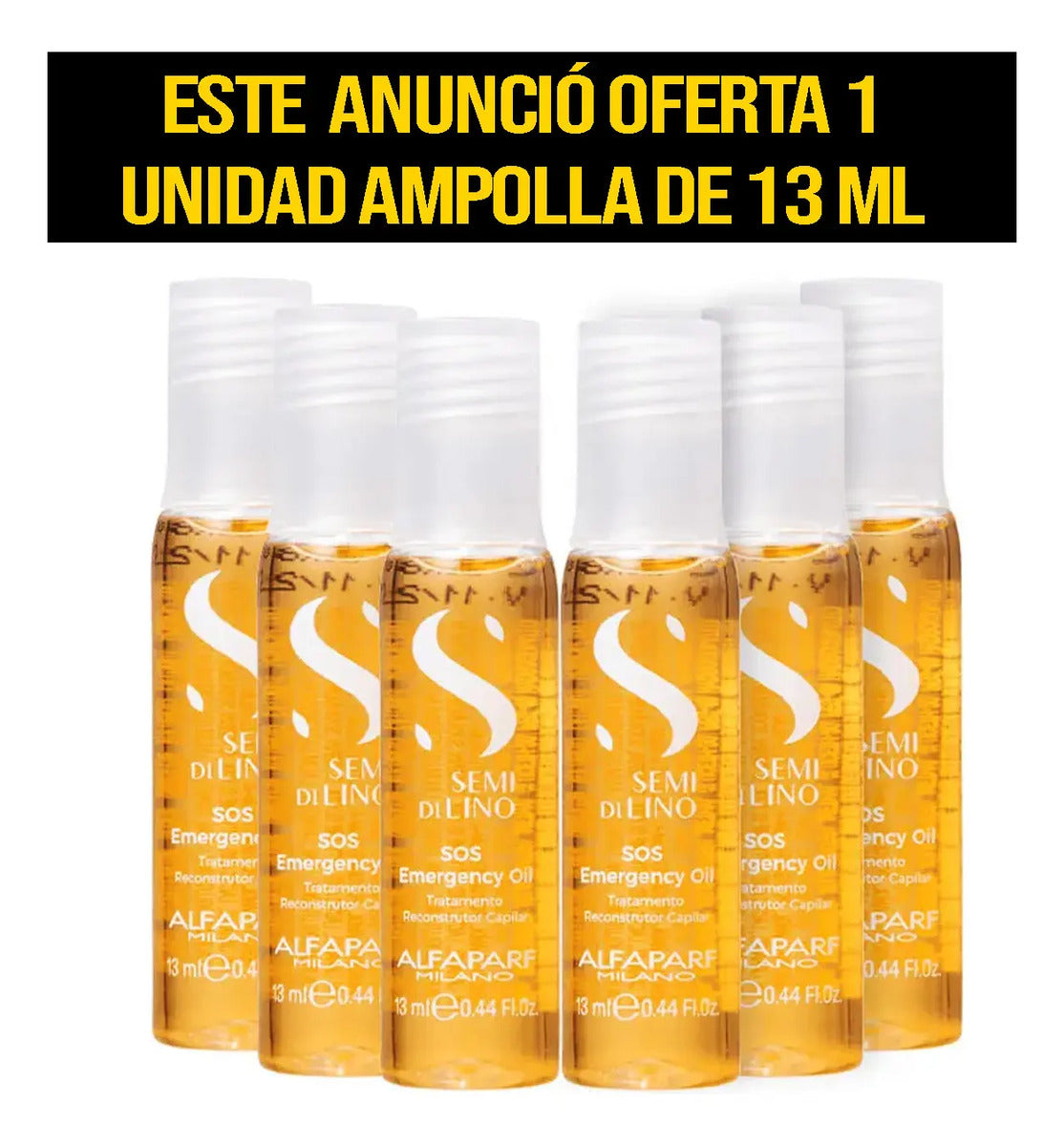 Ampolla Alfaparf Semi di Lino SOS Emergency Oil 13ml - Reconstrucción Total