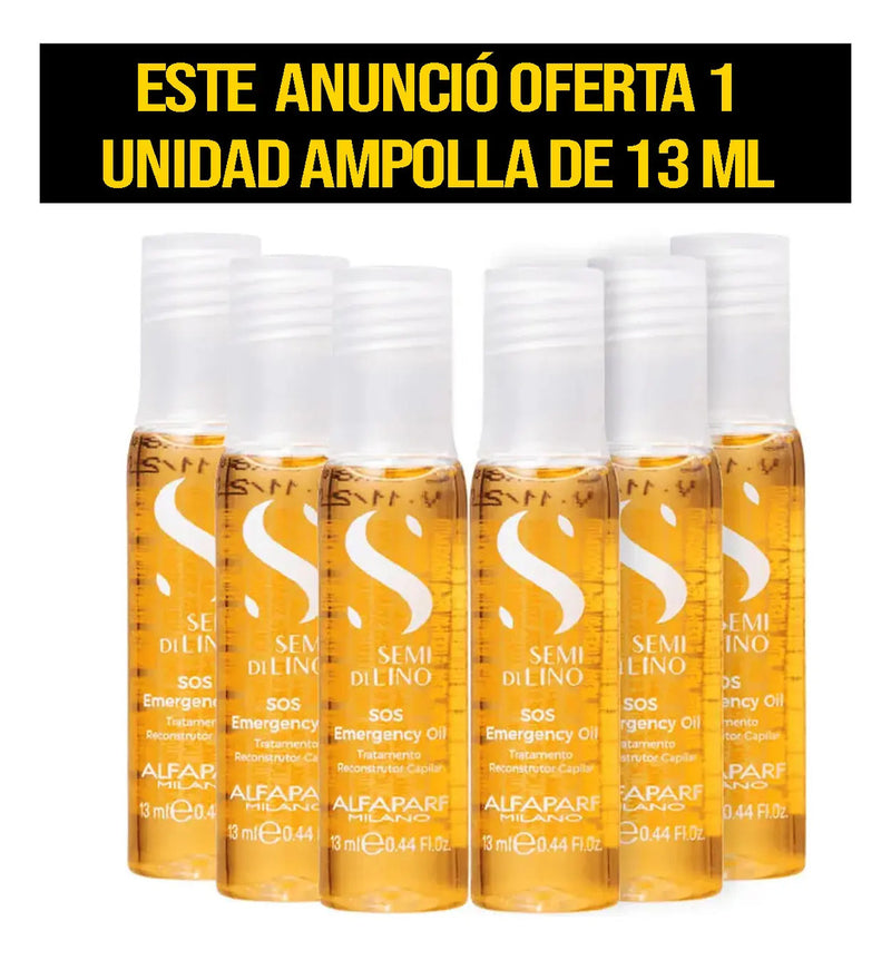 Ampolla Alfaparf Semi di Lino SOS Emergency Oil 13ml - Reconstrucción Total