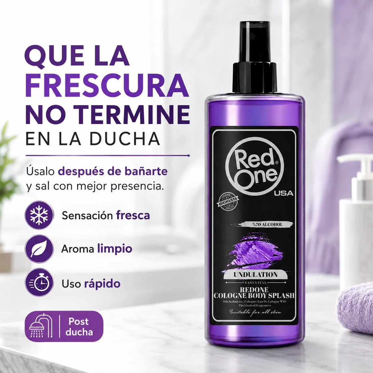 After Shave  Redone Después Afeitar Colonia Undulation 400ml