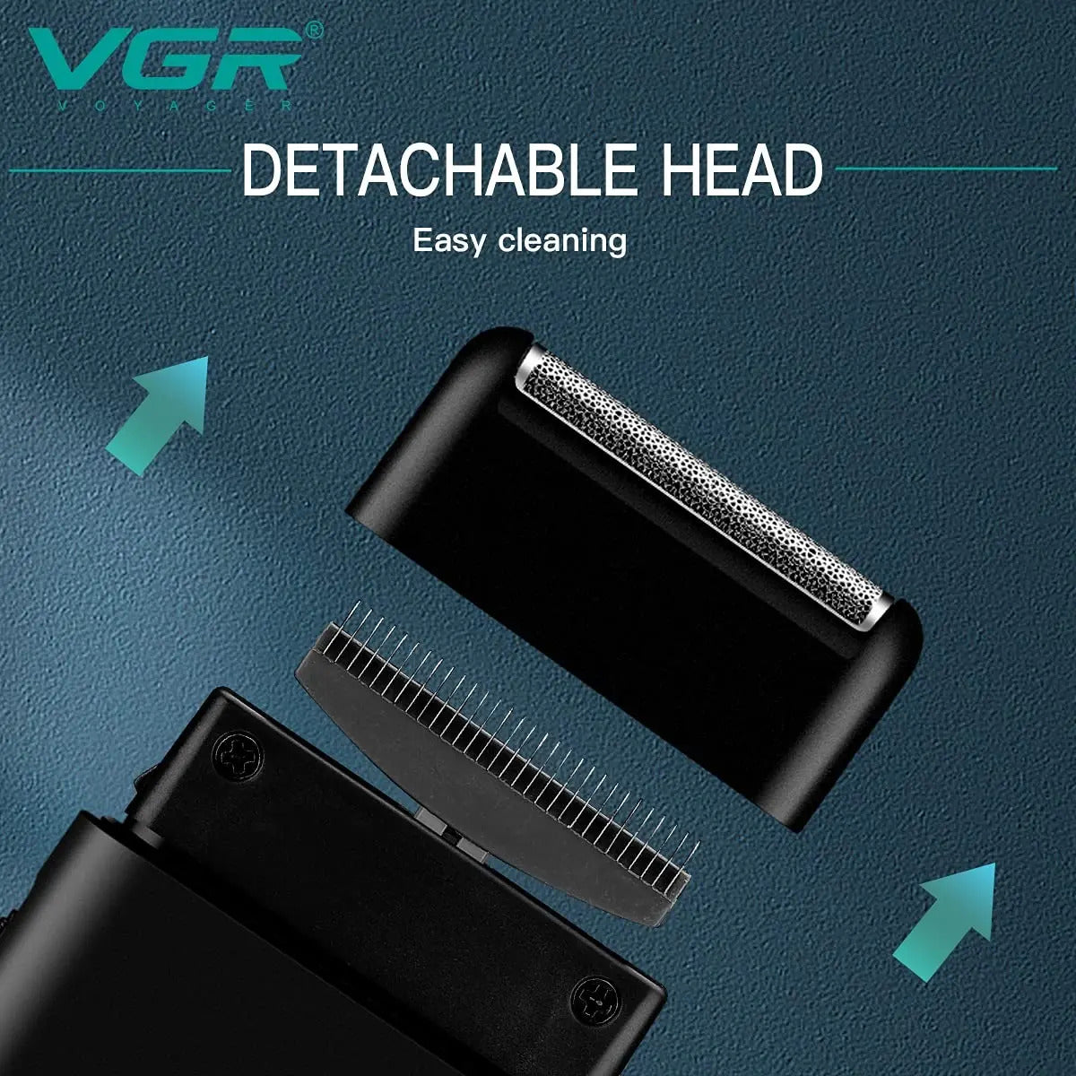 Máquina Rasuradora Inalámbrica VGR V-390 Negra Profesional Recargable